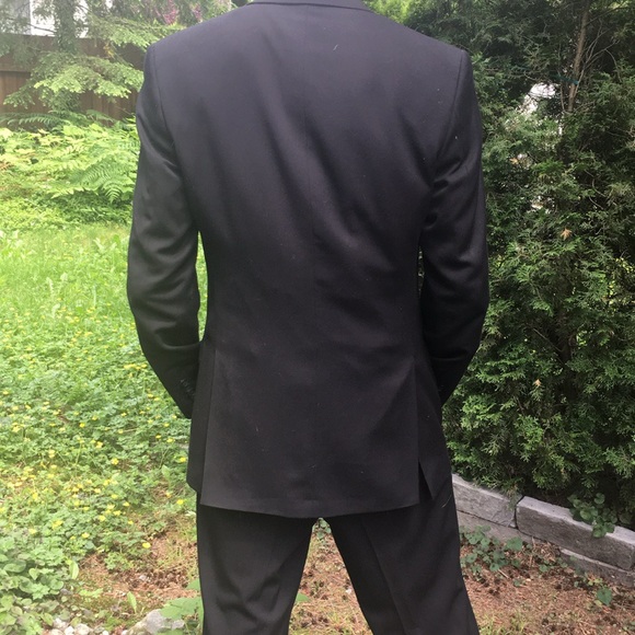 🛍️#2187 EUC J. Ferrar Modern Fit Men’s 3 Piece Black Suit - Picture 9 of 16